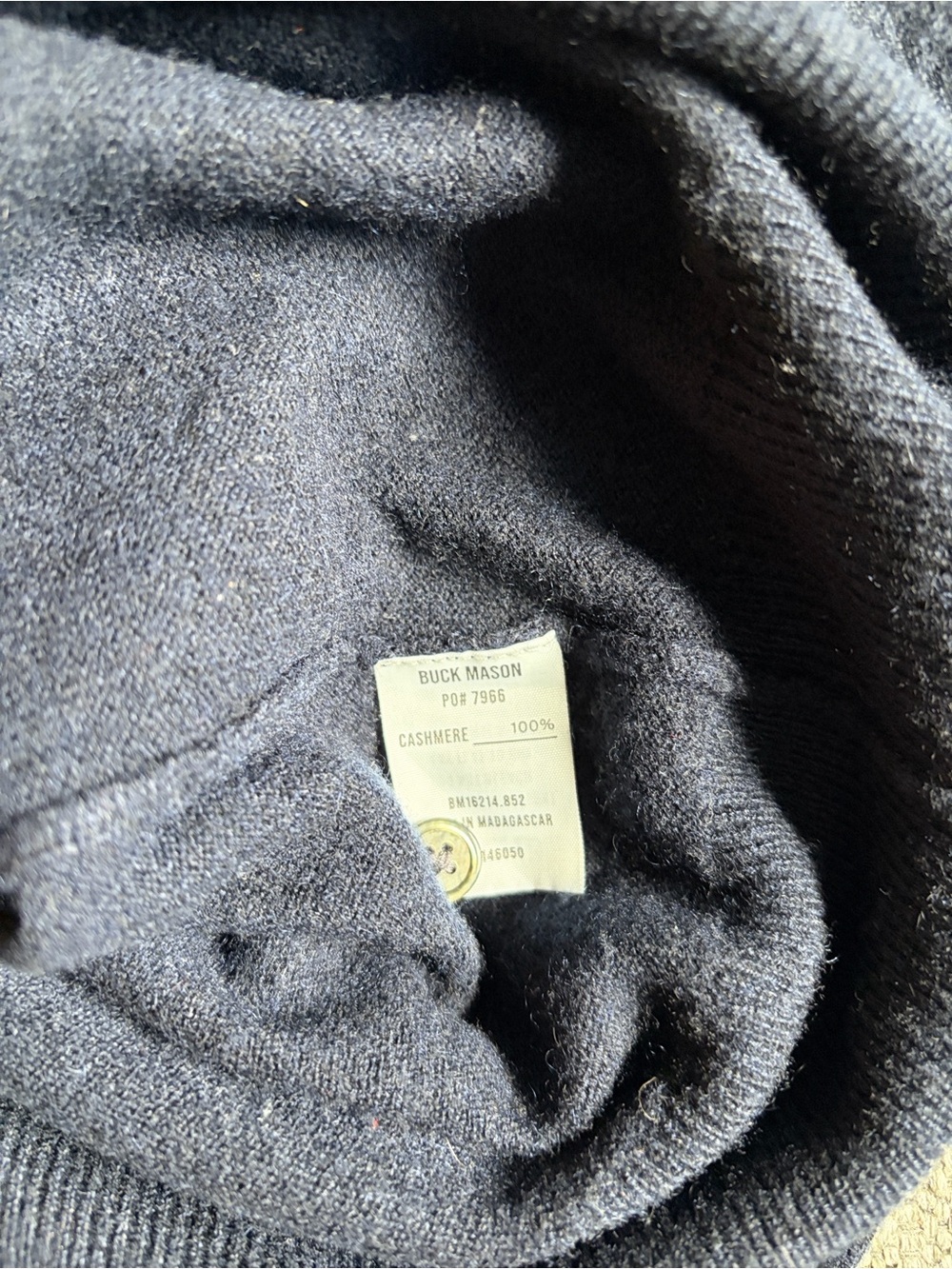 Buck Mason Navy Knit Polo - Picture 5 of 5
